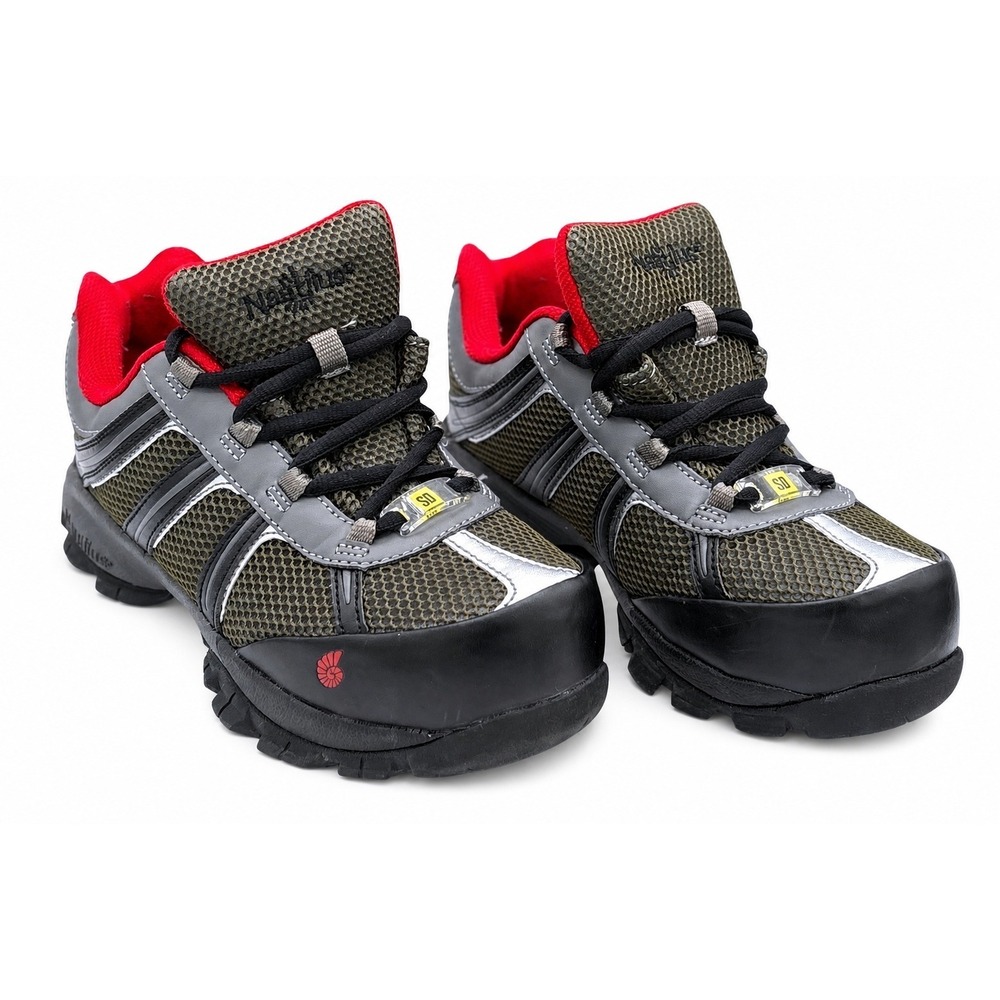 Nautilus Mens Size 9 Grey Olive Black Steel Toe Athletic Safety Work Shoes N1343 - Picture 3 of 9